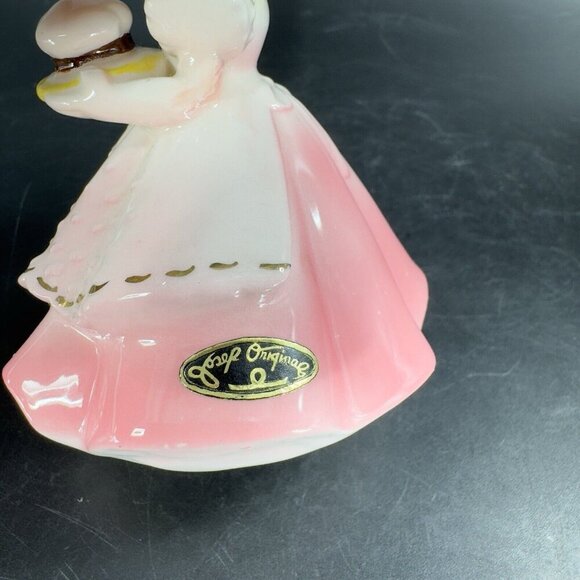 Vintage Joseph Originals Japan Girl Holding A Hat Porcelain Whimsical Figurine - Picture 5 of 12